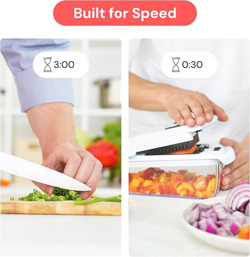Fullstar Pro Original Vegetable Chopper & Spiralizer, All-in-1 Kitchen Tool Multi-Blade Veggie Chopper, 5-Cup Container Onion & Food Cutter Dicer Spiralizer Dishwasher Safe Kitchen Gadgets & Essentials